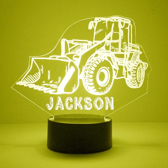 Transportation Custom LED Sign Night Light Lamp with Remote, Light Up Display with Personalized Name or Image, Customized and Made in The USA, Clear Acrylic Design Home Decor with 16 Colors, 4 Modes