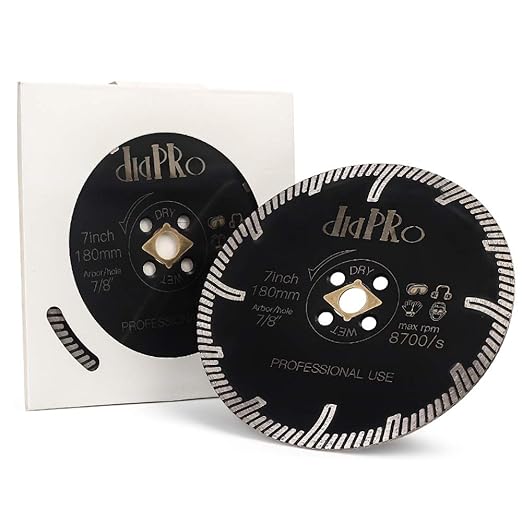 Diamond Granite Blade 7" for Cutting and Grinding Granite Marble Porcelain Tile (7"-1pc)…