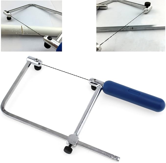 TopHomer 1 Pack Coping Saw U-Shaped Frame High Carbon Steel Hand Woodworking Saw for Jewelry Craft Wax Ring Cutting Metal Saw Making