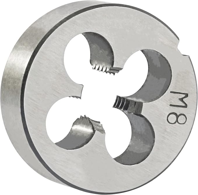 Aceteel M8 x 1.25 Metric Round Die, Machine Thread Die M8 X 1.25mm Right Hand