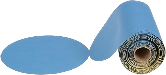 3M Stikit Blue Abrasive Disc Roll, 36211, No Hole, 6 in, 400+ Grade, Pack of 100, Automotive Sanding Discs for Coating Removal, Body Repair, Auto Sanding, Primer Sanding