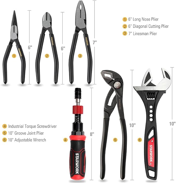 STARWORK TRUE MECHANIC??313-Piece Mechanics Tool Set and Socket Set, Professional SAE/Metric