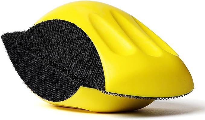 2PC 5" Hand Sanding Block Hook & Loop Backing Pad Sandpaper Holder Hand Grinding Block