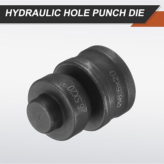 HARFINGTON Hydraulic Hole Punch Die 過6.5횞20mm Oval Hole 40Cr Steel Electric Punching Kit for CH60 Electric Punching Machine, Black