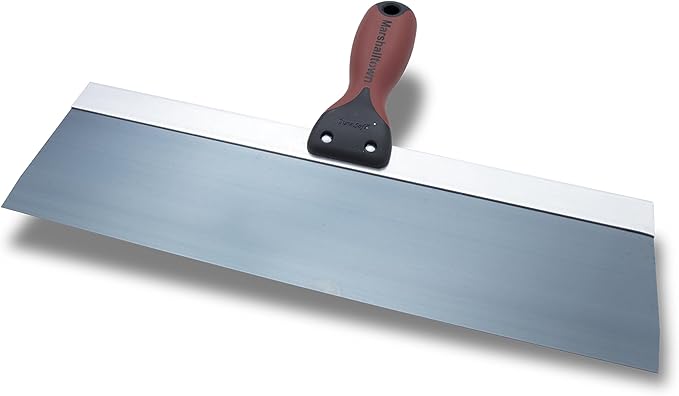 MARSHALLTOWN DuraSoft II Taping Knife, 14 Inch Blue Steel Blade, For Drywall Finishing, 4514D