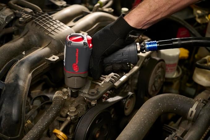 Ingersoll Rand 2115TiMAX 3/8" Air Impact Wrench, 300 ft-lbs Torque, Titanium Hammer Case, Friction Ring Retainer, Pistol
