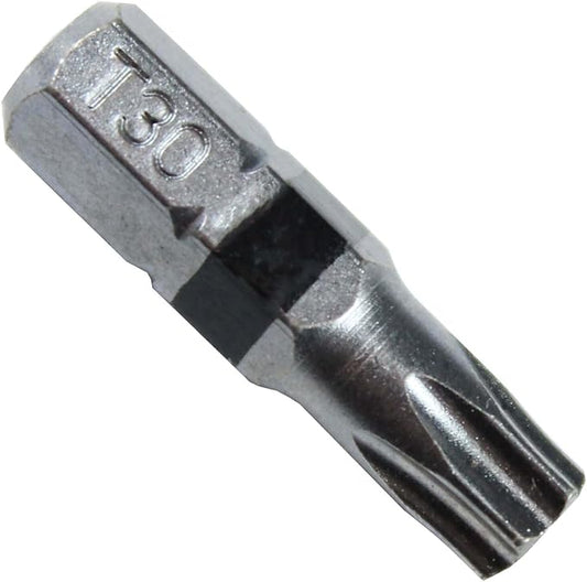 T30 x 1" Torx/Star Driver Bit - Color Coded for Screws and Fasteners (100 Count)