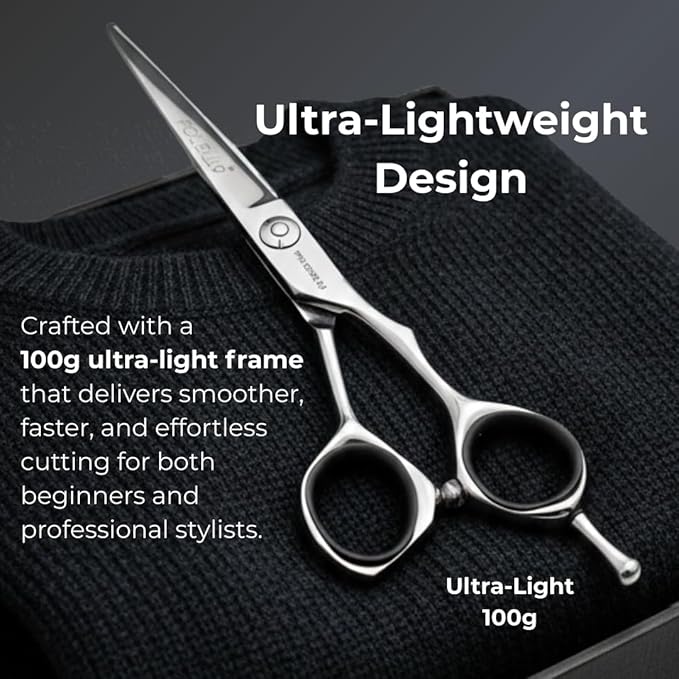 Stainless Steel Right-Handed Thinning Scissors for Unisex, Convex Blade, Adjustable Ball Bearing Screw ??Includes Cleaning Oil & Cloth ??5.5 Inch