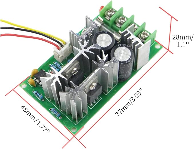 CHANCS 775 DC Motor with Motors Mounting Bracket Black PWM Speed Controller Speed-Adjusting DC Motor Controller for DIY Parts