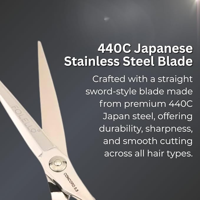 Hair Cutting Scissor ??5.5" 440C Japan Stainless Steel with Sword Blade and Ball Bearing Tension Screw ??Grooming Tool for Men and Women