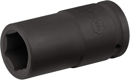 Jetech 3/4 Inch Drive 1-1/16 Inch Deep Impact Socket, Made with Heat-Treated Chrome Molybdenum Alloy Steel, 6-Point Design, SAE