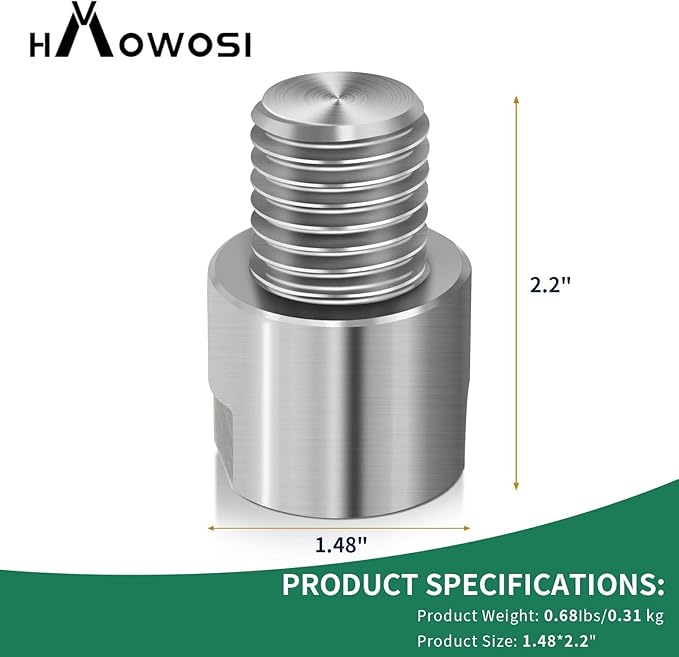 Lathe Headstock Spindle Adapter,Converts FT 3/4" x 16 to MT 1" x 8 TPI for Woodworking Lathe
