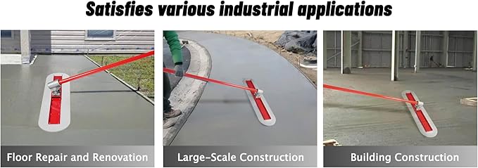 Bull Float Concrete Bull Float Tool Kit 48"x12" Fresno Round End Stainless Steel Board Kit Tool Cement Trowel Tools Float Bracket Concrete Tools Finishing With 57" Aluminum Alloy Handle x4 VOYAR