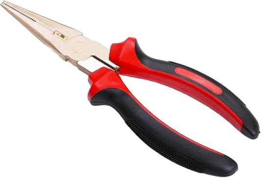 Non Sparking Needle Nose Pliers Length 150mm (6 Inch) Aluminum Bronze Copper, Spark Free Safety, Non-Magnetic and Corrosion-Resistant