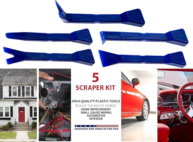 Bojo Tools - 5-Piece Plastic Pry Tool Kit with F1 Case - Medium Duty