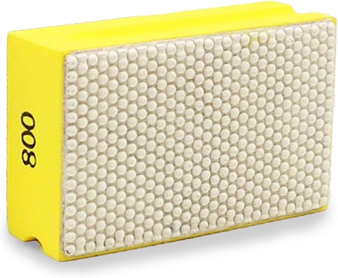 800 Grit Diamond Polishing Sanding Block for Granite Marble Glass - Handheld Grinding Pad