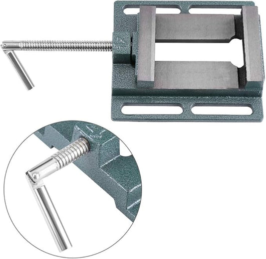 Drill Press Vise, 6" Heavy Duty Cast Iron Opening Size Milling Vice Holder Bench Clamp Woodworking Clamping Vise Machine Bench Top Mount