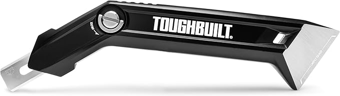 ToughBuilt ??Carpet Knife, Heavy-Duty Fixed Utility Knife with Ergonomic Handle and Quick-Change Blade Mechanism, Precision Cutting Design for Carpet, Vinyl & Flooring Applications (TB-H4-11-CK)