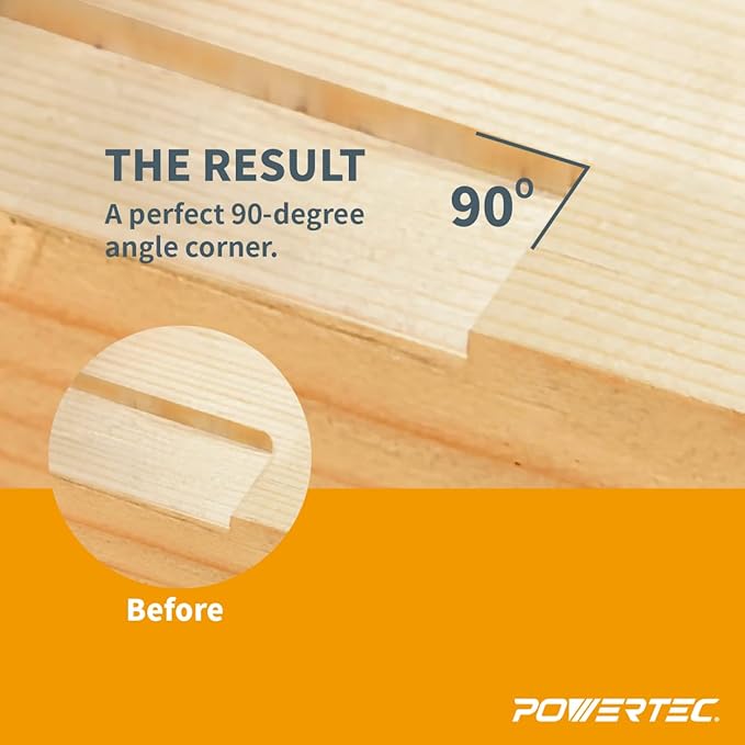 POWERTEC Square Corner Chisel – Spring-Loaded Mortise Chisel for Use with Hammer or Mallet - Ideal for Door Hinges, Door Locks, Strike Plates, Frame Joinery, Cabinetry and Woodworking (71036)