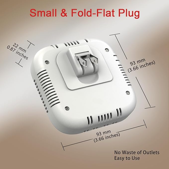 Carbon Monoxide 竊?Natural Gas Detector Plug-in, 4-in-1 Natural Gas, CO, Propane, Temp, Humidity & Explosive Gas Alarm with Foldable Plug for Home, Apartment, Hotel