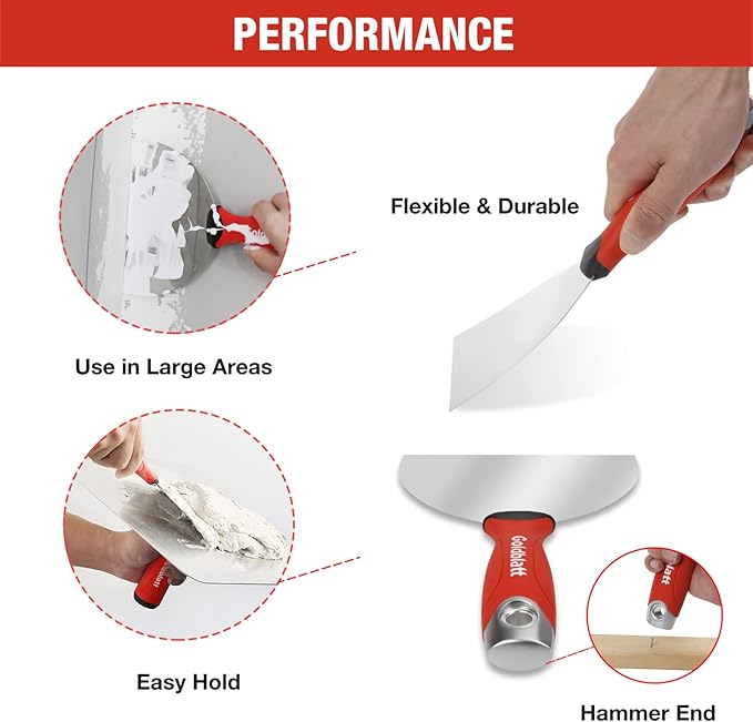 Goldblatt Premium Drywall Hand Tool Kit - 13??Aluminum Hawk & 6??Stainless Steel Joint Knife
