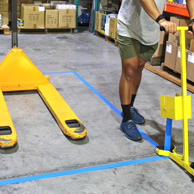 WOD Yellow Vinyl Floor Tape, 2 inch x 36 yds. (Pack of 12) Ideal for Floor Marking Gym, Court, or any Other Hard Smooth Tape