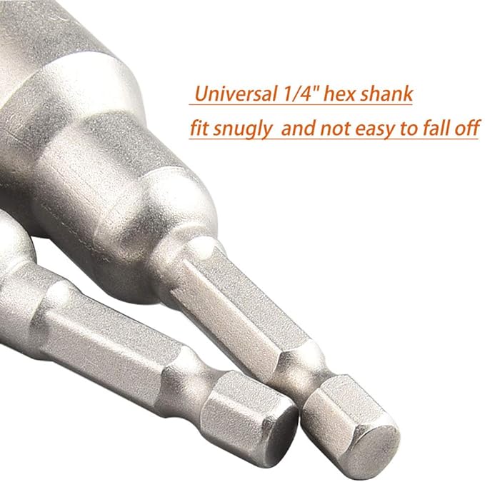 5pcs Power Screwdriver Nut Driver Bit Set Sizes 13mm 1/4??Hex Shank Impact Nuts Driver Drill Bits Metric Wrench Socket Bit