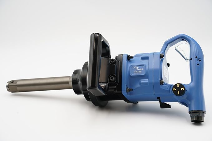 Airboss AW-280GL 1" 16LBS US Germany Award Winning Lightweight Air Impact Wrench 6" Shaft 2200 ft-lb Nut Busting Torque Weighs 16.1 lbs Twin Hammer Magnesium Alloy Design