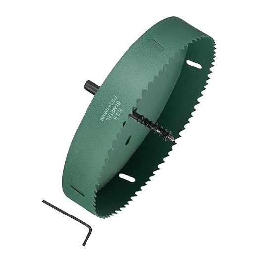 Bi-Metal Hole Saw, 185mm 7-17/64 Inch Dia Hole Saw, High Speed Steel Cutter - (Applications: for Wood Brass Zinc), 1-Pieces