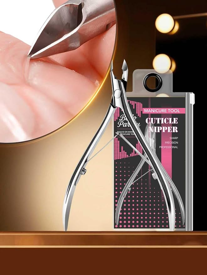 Cuticle Nippers, Professional Cuticle Trimmer Extremely Sharp Cuticle Cutter Stainless Steel Manicure Nail Cuticle Remover Tools for Women, Men, Home Salon Use