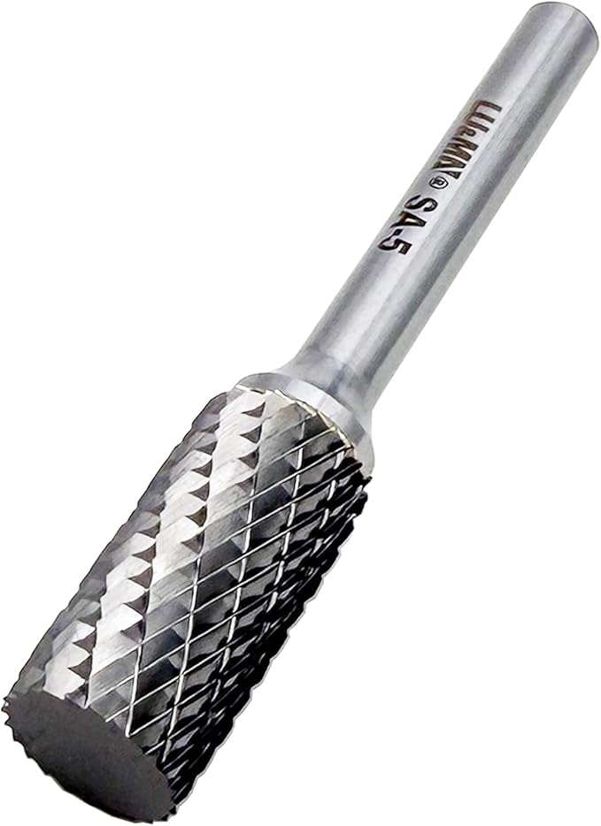 SA-5 Tungsten Carbide Burr Cylinder Shape Double Cut Rotary Burr File(1/2??cutter Dia X 1?쒬utter Length) with 1/4'' Shank dia By LU&MN