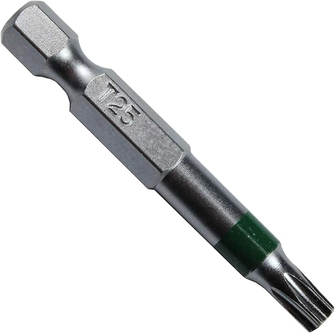 T25 (T-25) Torx/Star Driver Bit - Color Coded T25 x 2" Torx/Star Drive Quick Change Shank Bit for Screws and Fasteners Requiring T25 (T-25) Size Bit (EACH)