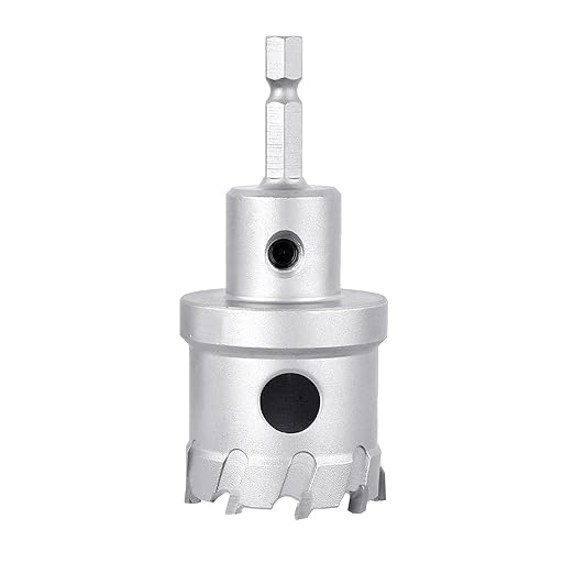 33mm / 1.3 inch Carbide Hole Saw,Metal Steel Hole Saw with Hex Shank, Hole Cutter for Stainless Steel,Sheet Metal, Thick Metal and Iron. (Hex Shank, 33mm竊?.3 inch竊?