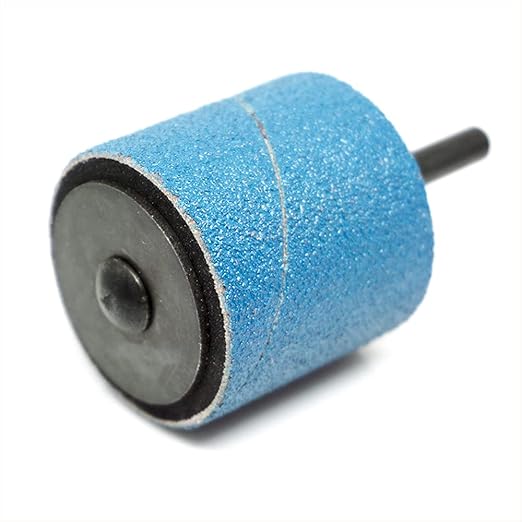 Benchmark Abrasives 1-1/2" x 1-1/2" Rubber Expanding Drum Sander with 1/4" Mandrel, Spiral Bands Rotary Sander Attachment for Drill & Die Grinder, Metal Polishing Sanding - Sanders for Woodworking