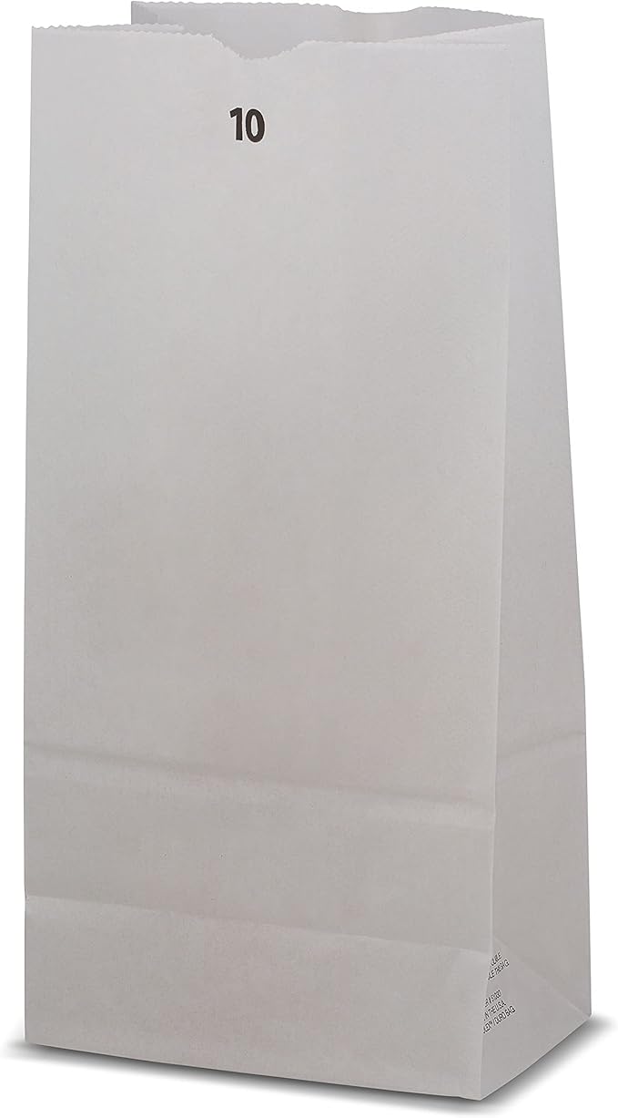 MT Products Kraft White Bread Bags 10 lb. - Disposable Paper Bags (Pack of 50) - Made in the USA