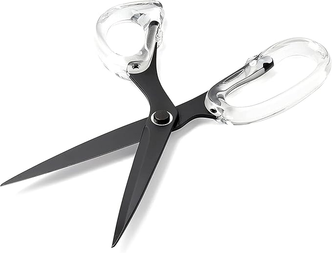 OfficeGoods 9??Stainless Steel Acrylic Scissors for Office and Home - Aesthetic and Sharp All Purpose Scissors, Perfect for Sewing, Arts and Crafts - Matte Black