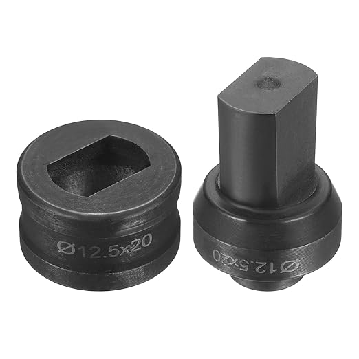 HARFINGTON Hydraulic Hole Punch Die 過12.5횞20mm Slot Hole 40Cr Steel Electric Punching Kit for CH60 Electric Punching Machine, Black
