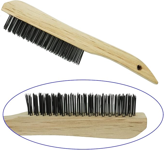 Welding Chipping Hammer with Coil Spring Handle,10.5",Cone and Vertical Chisel, Cone and Cross Chisel, 10" Wire Brush