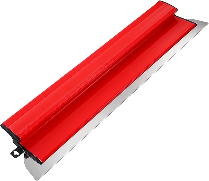 24 Inch/60 CM Drywall Skimming Blade, Stainless Steel Drywall Smooth Finish Tool for Large Working Area Wall Decoration, Replaceable 0.5 mm Stainless Steel Blade, Ergonomically Designed Grip