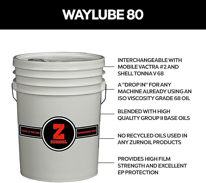 Waylube 80-NE Premium ISO 68 Slideway Lubricant, 5 Gallons