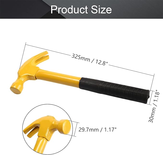 Utoolmart 8.8 Ounce Curved Rip Claw with Tubular Steel Handle