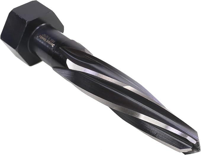 H.S.S Aligning Reamer, 1-1/16" Cutter Diameter with Hex Shank, Spiral Flute