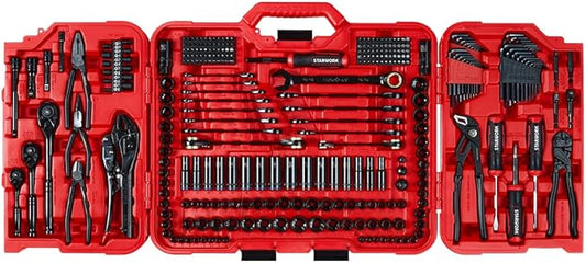 STARWORK TRUE MECHANIC 312-Piece Mechanics Tool Set and Socket Set, Professional, SAE/Metric
