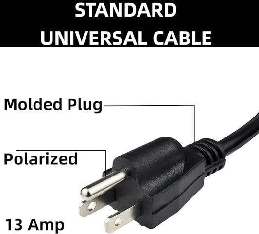 Replacement Power Tool Cord (8' ft, 16/3) for Drills, Sanders, Vacuums, Miter Saws, Appliances, Chop Saws, Grinders, Motors and Power Tools