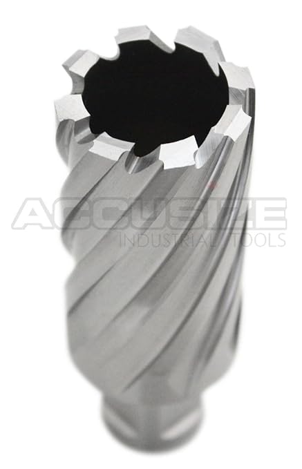 Accusize Industrial Tools 1-1/4'' Diameter x 2'' Depth Hss Annular Cutter Set and 1 Pilot Pin, 3/4'' Shank, 2081-2025pin