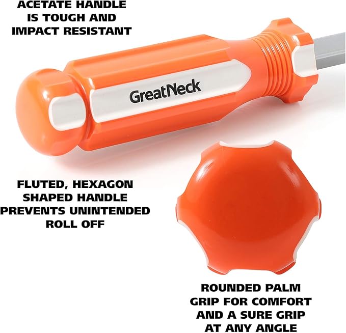 GreatNeck 73777 24-PC Screwdriver Set, Phillips, Slotted, TORX, and Offset Drivers, Chrome Vanadium Steel Shaft Screwdrivers, Magnetized Tip Screw Drivers, Acetate Handles