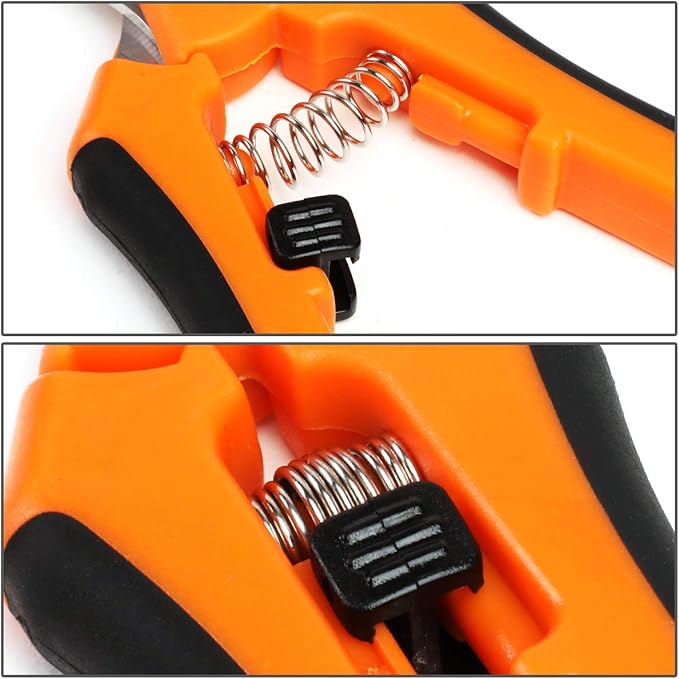 DNA Motoring TOOLS-00114 High Carbon Steel Tin Snip Tool, [Set of 2] 10 Inches Serrated Jaws, Carbon Alloy Steel Tin Snip w/Rubberized Handle, Built-in Thumb Lock