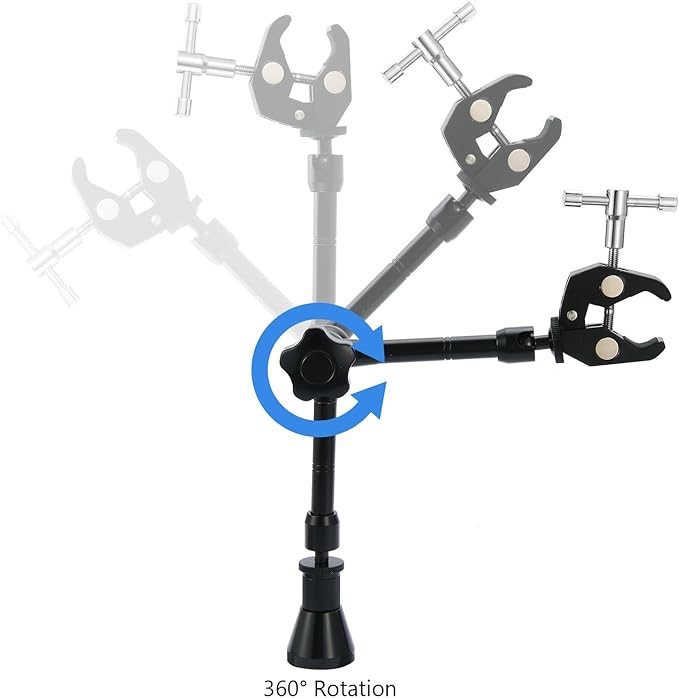 Helping Hands Magnetic Soldering Clamp with 2.16-inch Jaw Opening,360 degree rotation,Third Hand Tool,Magnetic PCB Clip for Heat Gun Repairing