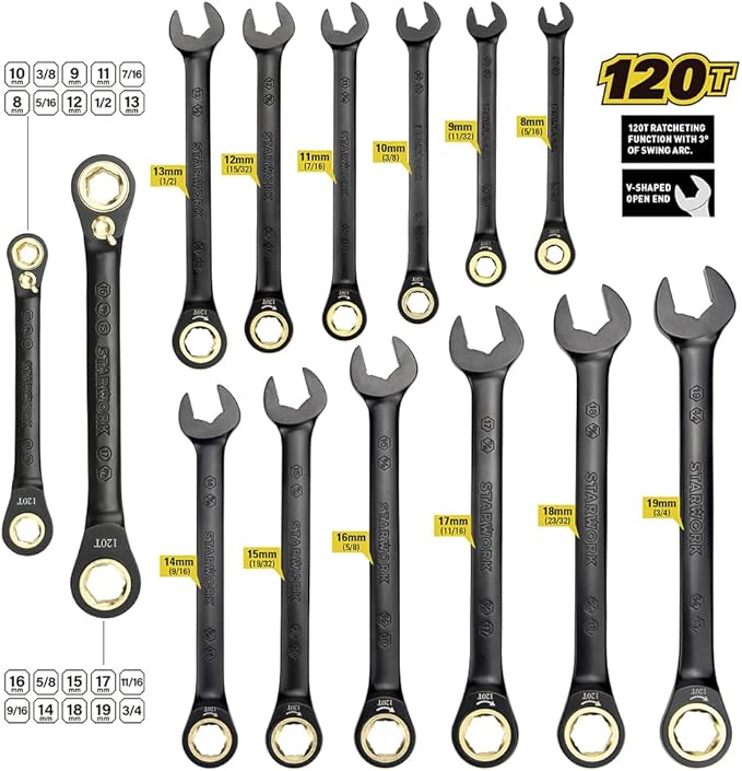 STARWORK TRUE MECHANIC??313-Piece Mechanics Tool Set and Socket Set, Professional SAE/Metric