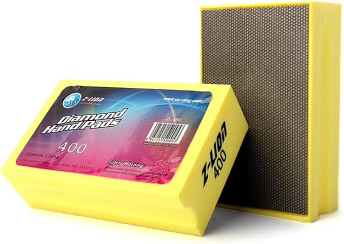 Z-Lion Diamond Hand Polishing Pads Electroplated Grit 400 for Glass Stone